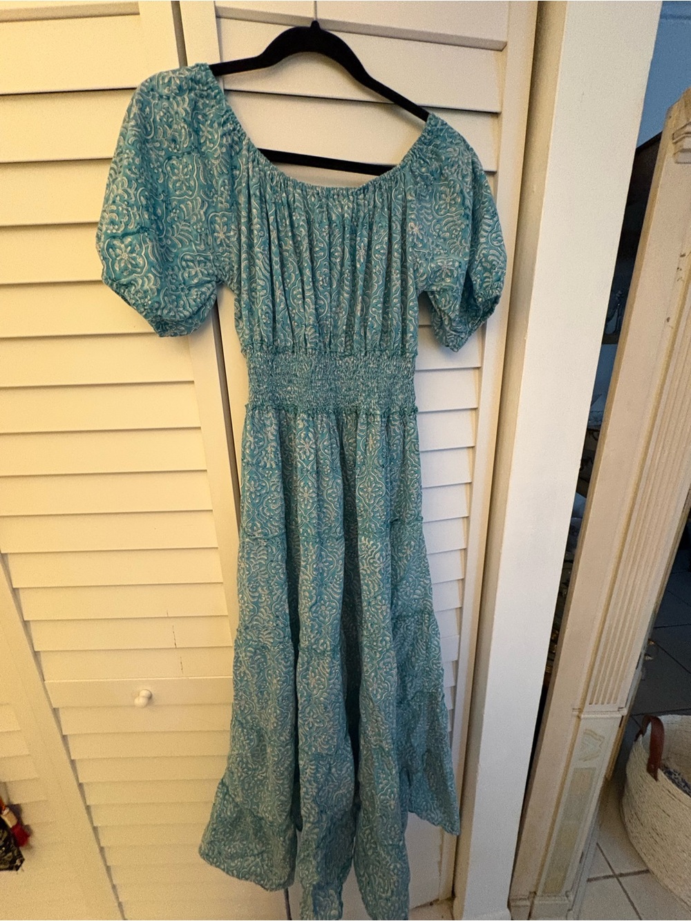 CJ Laing Happy Dress M - Teal Pattern
